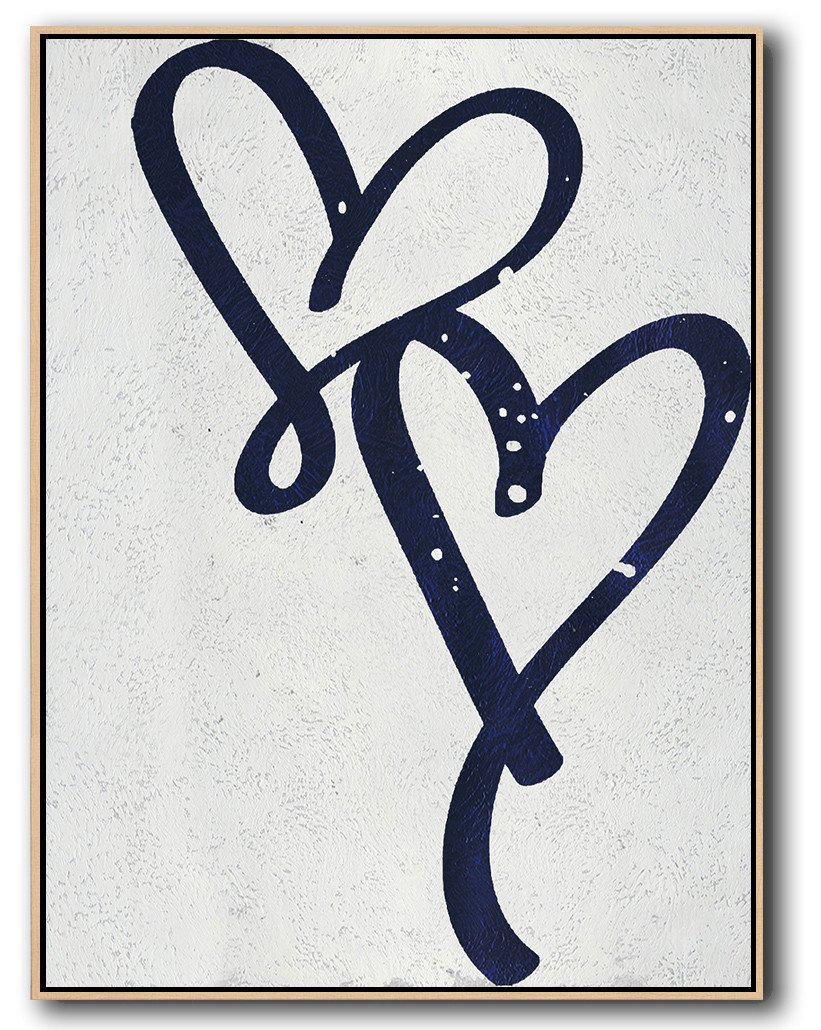 Navy Blue Minimalist Art #NV199B - Click Image to Close